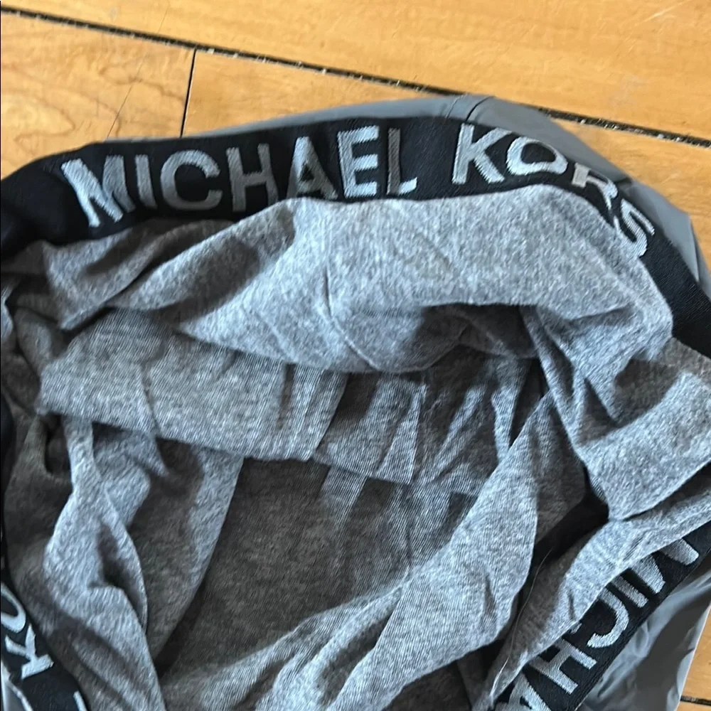 EUC never worn Michael Kors Gray Quilted Vest with High Collar - Picture 3 of 5